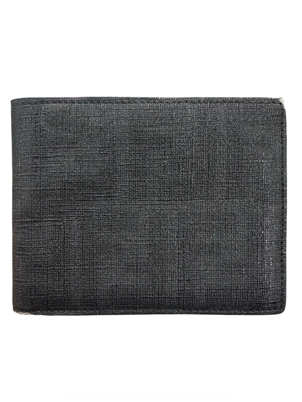FENDI Graphite Black & Gray Zucca Coated Canvas & Leather Men’s Bifold Wallet